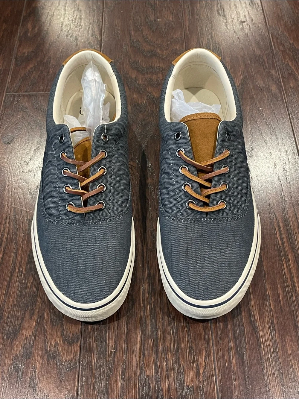 Polo Ralph Lauren Keaton PonyCanvas Shoes Men Size 11.5D Chambray Navy